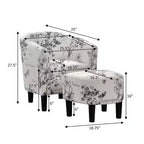 Breighton Home Fauteuil d'appoint avec ottoman Churchill
