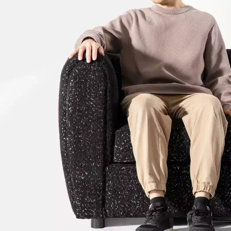 HOMES: Intérieur et Extérieur Fauteuil d'appoint profond Sunhaven Contemporary en tissu bouclé