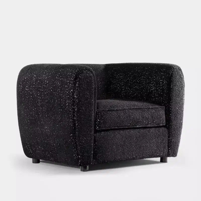 HOMES: Intérieur et Extérieur Fauteuil d'appoint profond Sunhaven Contemporary en tissu bouclé