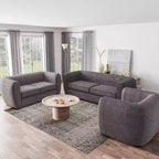 HOMES: Intérieur et Extérieur Fauteuil d'appoint profond Sunhaven Contemporary en tissu bouclé