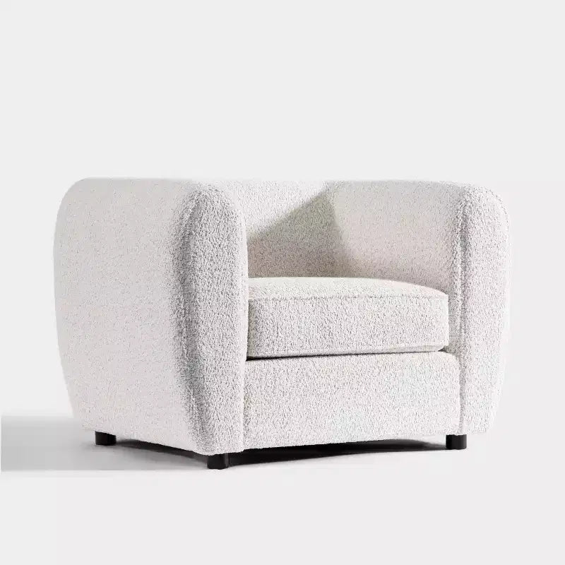 HOMES: Intérieur et Extérieur Fauteuil d'appoint profond Sunhaven Contemporary en tissu bouclé