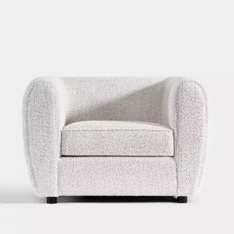 HOMES: Intérieur et Extérieur Fauteuil d'appoint profond Sunhaven Contemporary en tissu bouclé