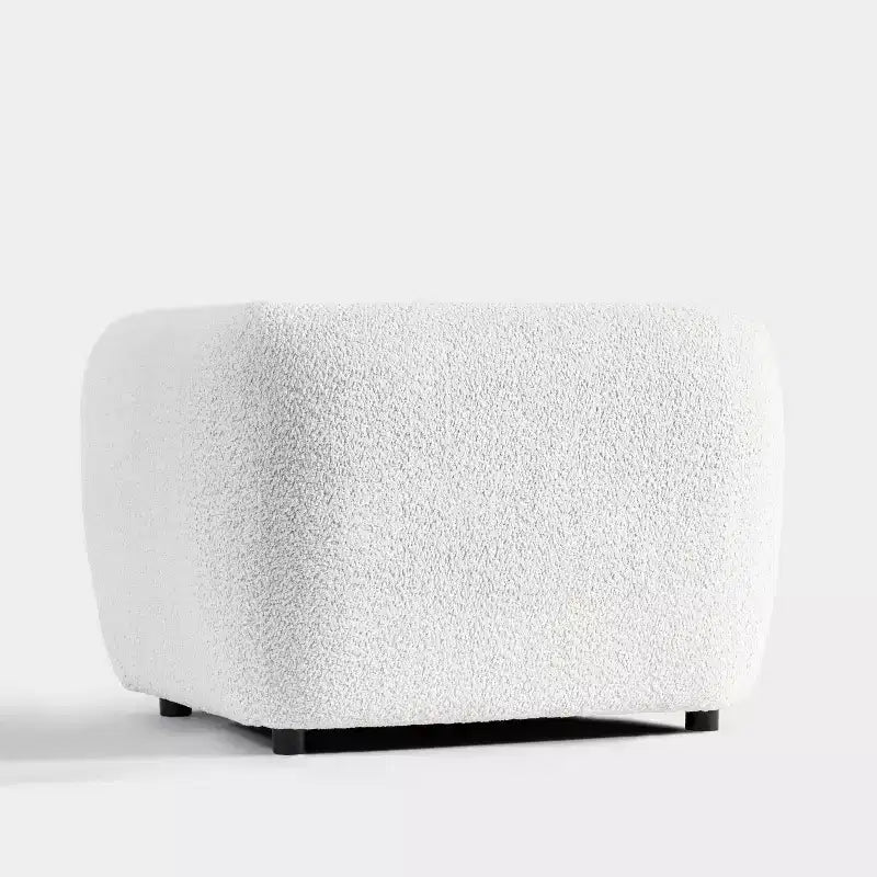 HOMES: Intérieur et Extérieur Fauteuil d'appoint profond Sunhaven Contemporary en tissu bouclé