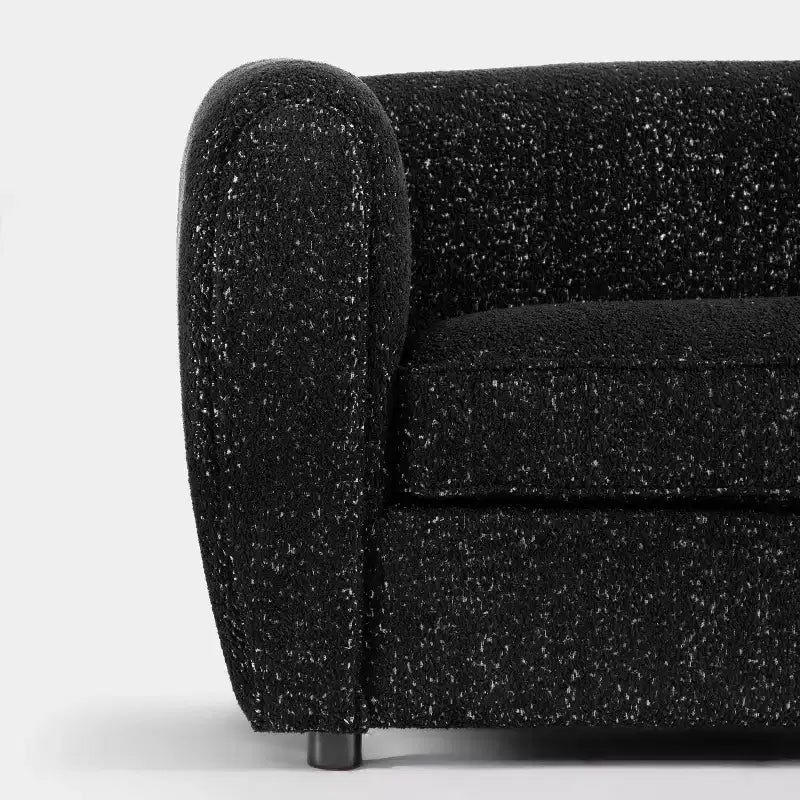HOMES: Intérieur et Extérieur Fauteuil d'appoint profond Sunhaven Contemporary en tissu bouclé