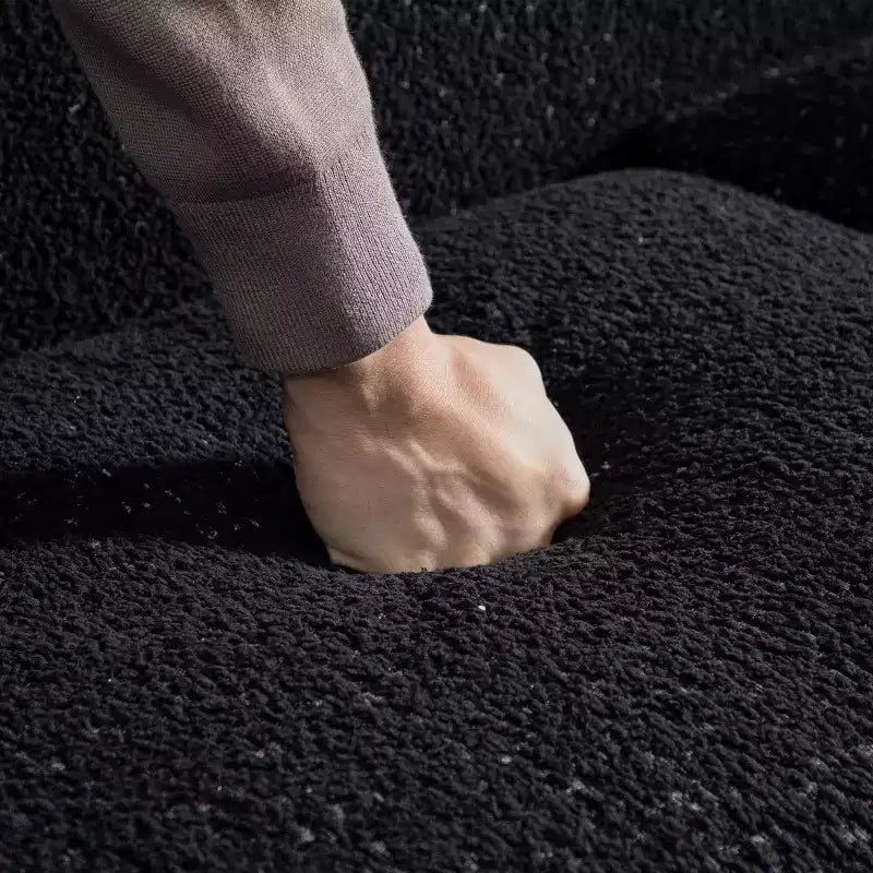 HOMES: Intérieur et Extérieur Fauteuil d'appoint profond Sunhaven Contemporary en tissu bouclé