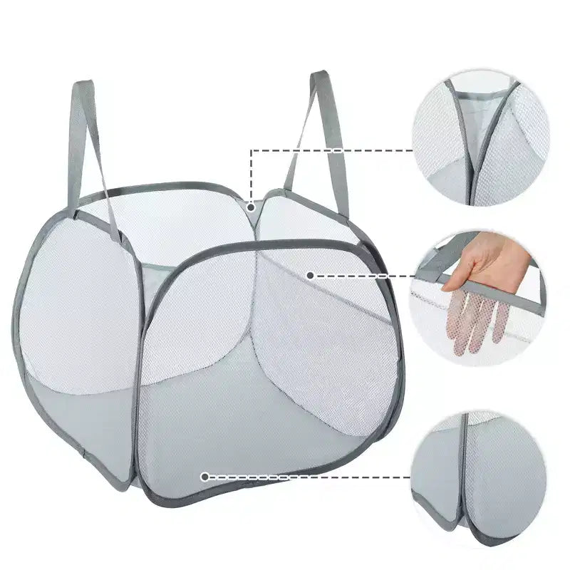Panier à linge pliable en maille Unique Bargains 90 litres 1 pièce