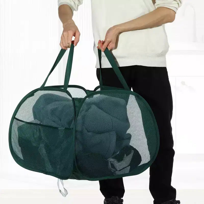 Panier à linge pliable en maille Unique Bargains 90 litres 1 pièce