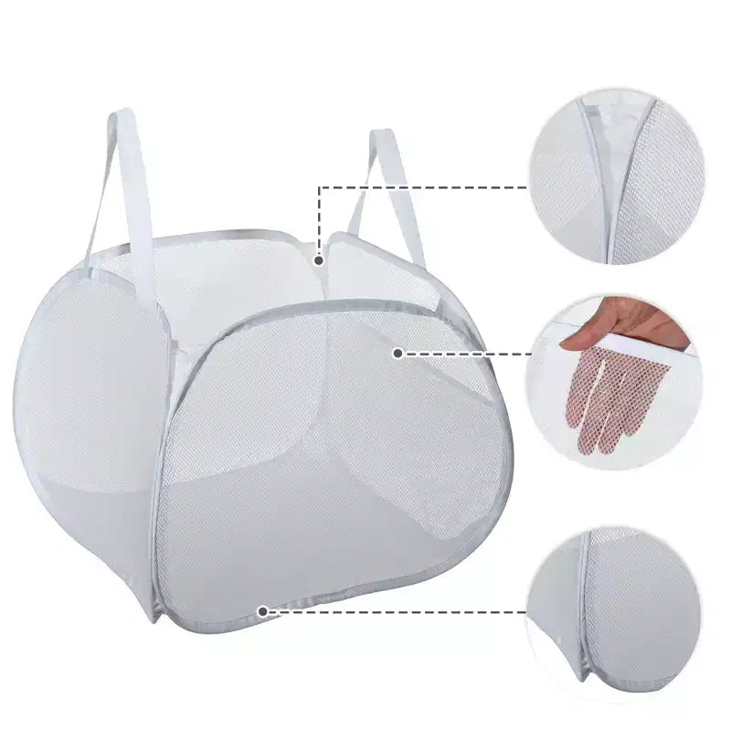 Panier à linge pliable en maille Unique Bargains 90 litres 1 pièce