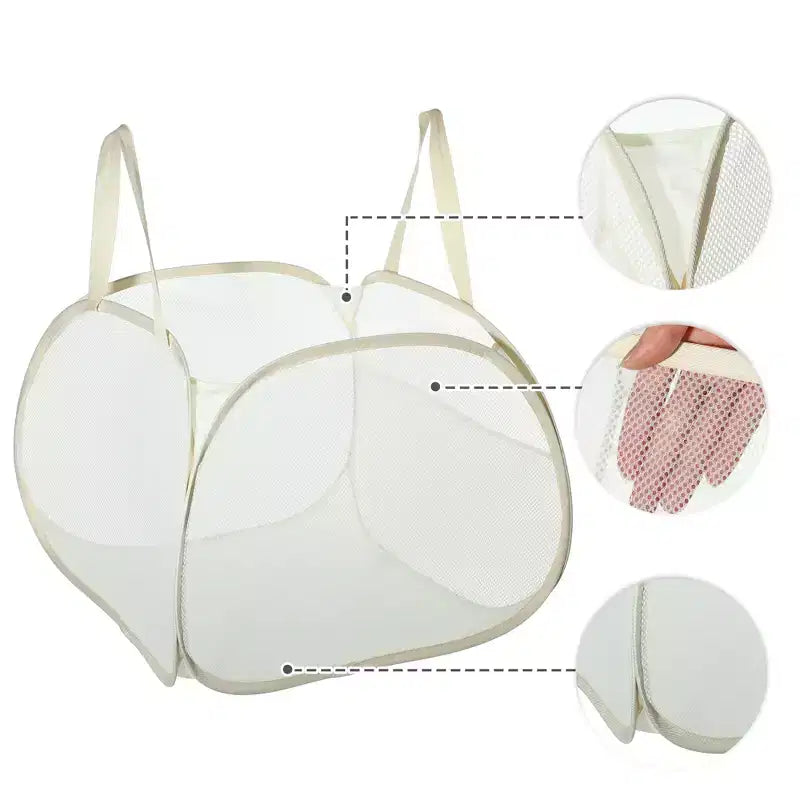 Panier à linge pliable en maille Unique Bargains 90 litres 1 pièce