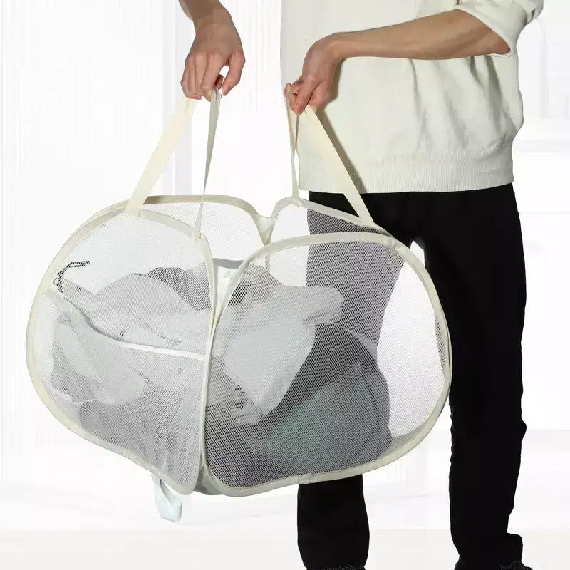 Panier à linge pliable en maille Unique Bargains 90 litres 1 pièce