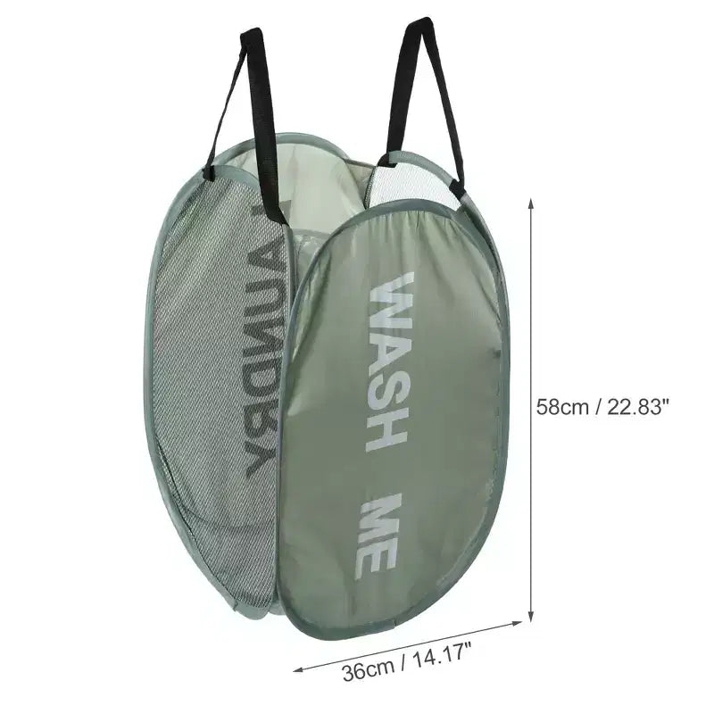 Unique Bargains Panier à Linge Pliant en Maille 75 Litres 1 Pièce