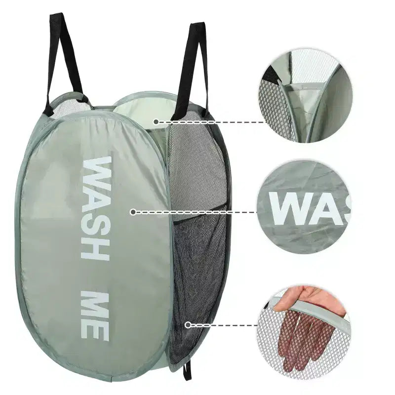 Unique Bargains Panier à Linge Pliant en Maille 75 Litres 1 Pièce