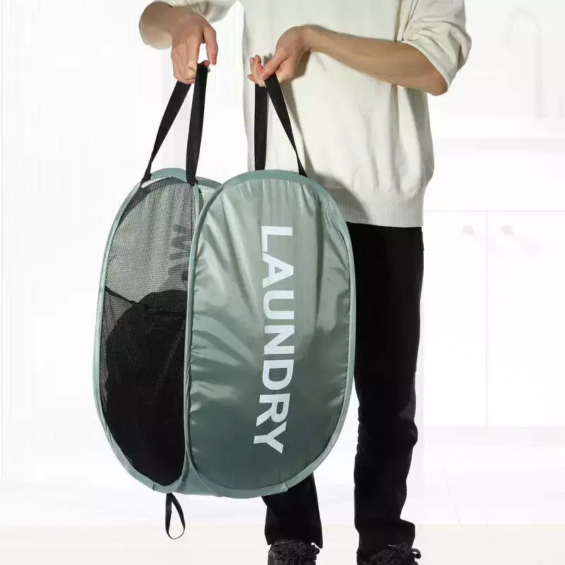 Unique Bargains Panier à Linge Pliant en Maille 75 Litres 1 Pièce