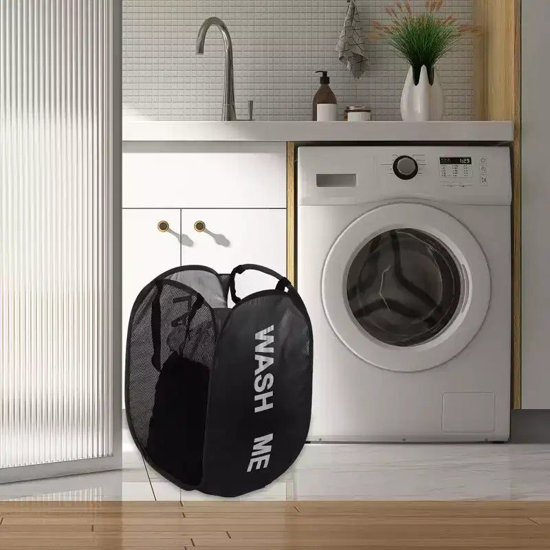 Unique Bargains Panier à Linge Pliant en Maille 75 Litres 1 Pièce