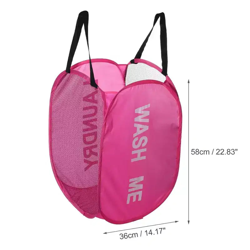 Unique Bargains Panier à Linge Pliant en Maille 75 Litres 1 Pièce
