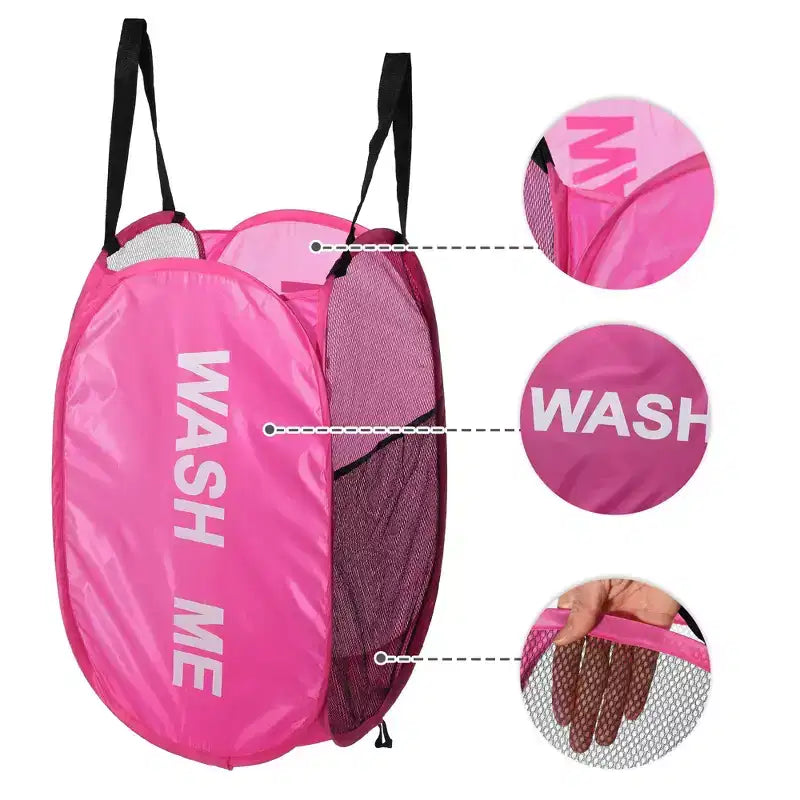 Unique Bargains Panier à Linge Pliant en Maille 75 Litres 1 Pièce