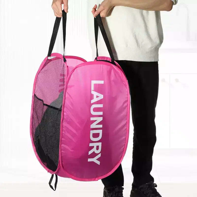 Unique Bargains Panier à Linge Pliant en Maille 75 Litres 1 Pièce