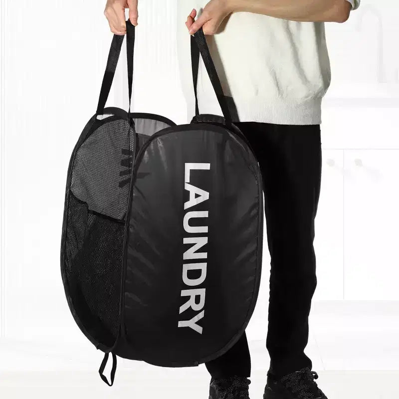 Unique Bargains Panier à Linge Pliant en Maille 75 Litres 1 Pièce