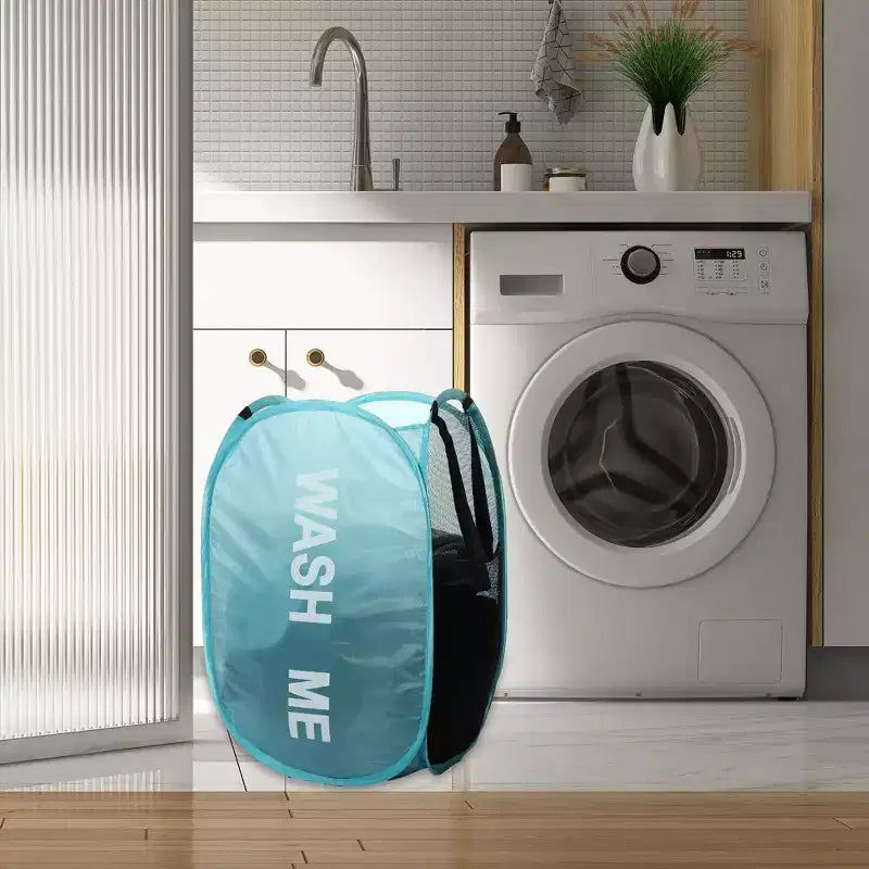 Unique Bargains Panier à Linge Pliant en Maille 75 Litres 1 Pièce