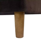 Banc de rangement capitonné avec pieds coniques en bois - HomePop
