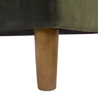 Banc de rangement capitonné avec pieds coniques en bois - HomePop
