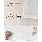 VASAGLE Meuble d'entrée avec banc à chaussures et porte-manteaux, meuble d'entrée, 16 compartiments ouverts, 6 patères