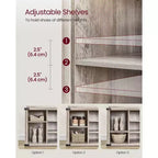VASAGLE Meuble d'entrée avec banc à chaussures et porte-manteaux, meuble d'entrée, 16 compartiments ouverts, 6 patères
