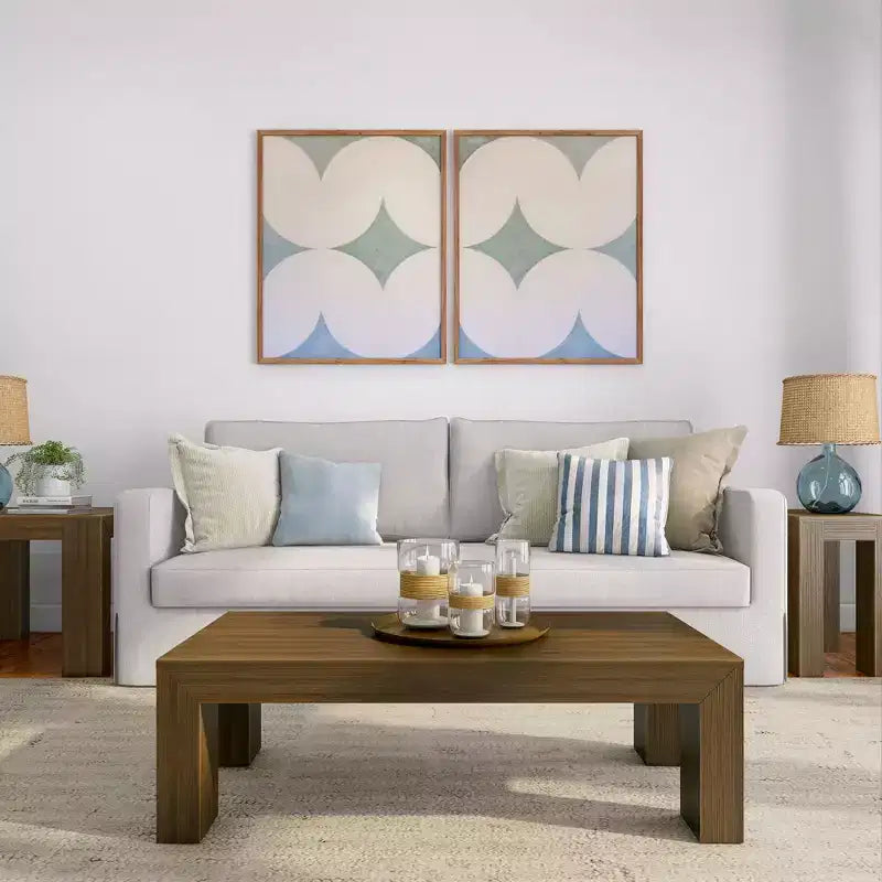 Table basse rectangulaire moderne 48 po Plank+Beam en bois massif, table basse pour salon