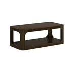 Plank+Beam Table basse rectangulaire moderne 48 po en bois massif avec étagère de rangement