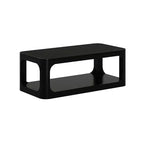 Plank+Beam Table basse rectangulaire moderne 48 po en bois massif avec étagère de rangement