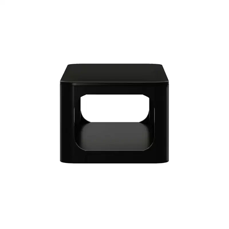 Plank+Beam Table basse rectangulaire moderne 48 po en bois massif avec étagère de rangement