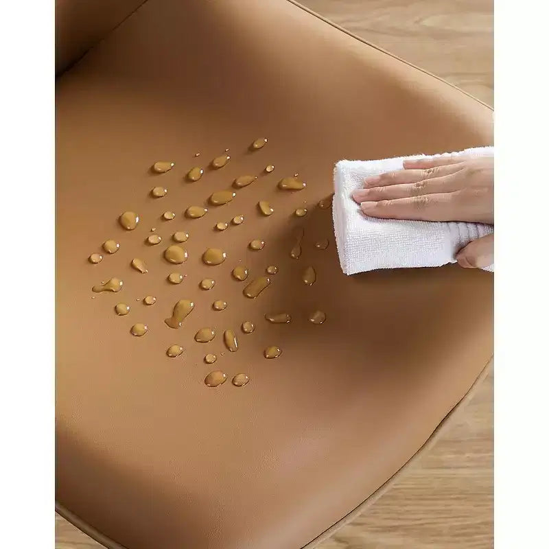 VASAGLE Chaises de salle à manger en cuir, lot de 2, assise rembourrée confortable avec pieds en métal et pieds de nivellement pivotants