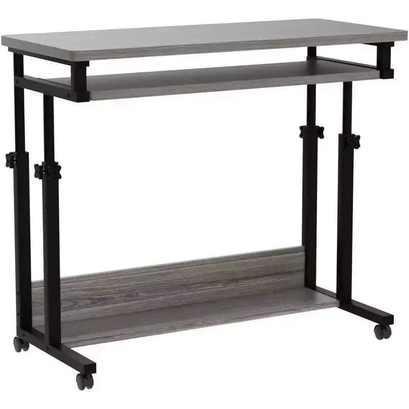 Tribesigns Portable Desk with Wheels, Mobile Height-Adjustable Laptop Desk
