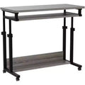 Tribesigns Portable Desk with Wheels, Mobile Height-Adjustable Laptop Desk