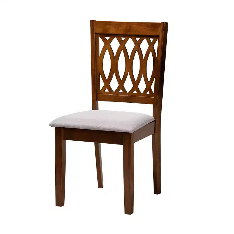 Ensemble de salle à manger moderne Baxton Studio Florencia en tissu et bois