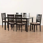 Ensemble de salle à manger moderne Baxton Studio Florencia en tissu et bois