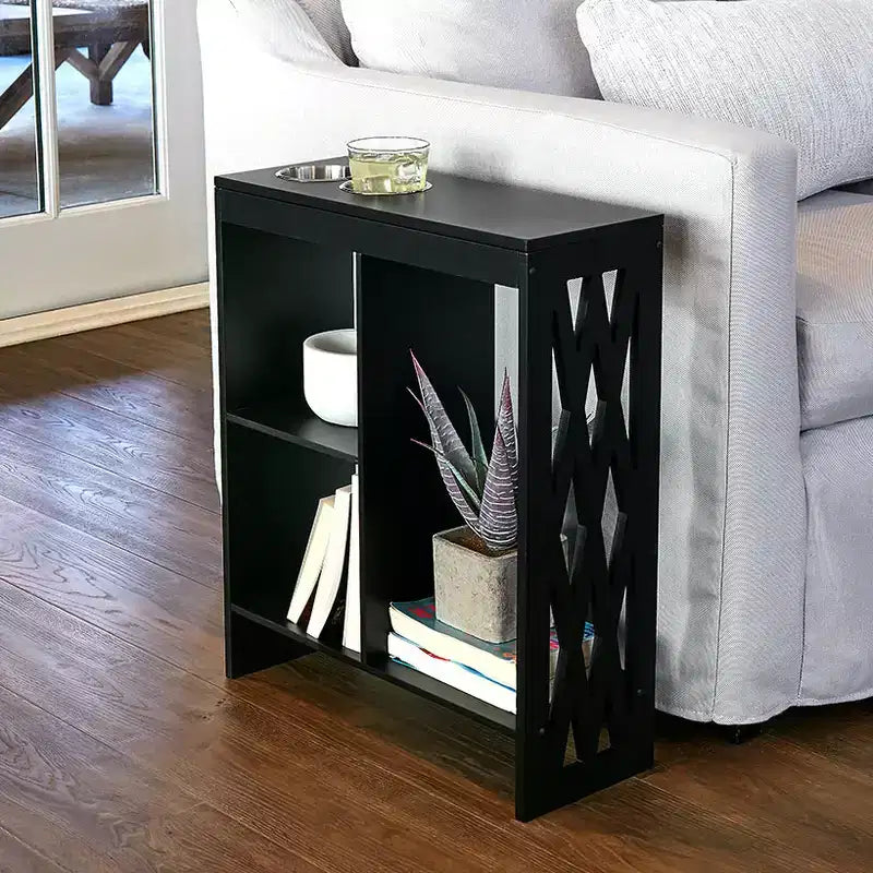 Table d'appoint décorative The Lakeside Collection avec porte-boisson