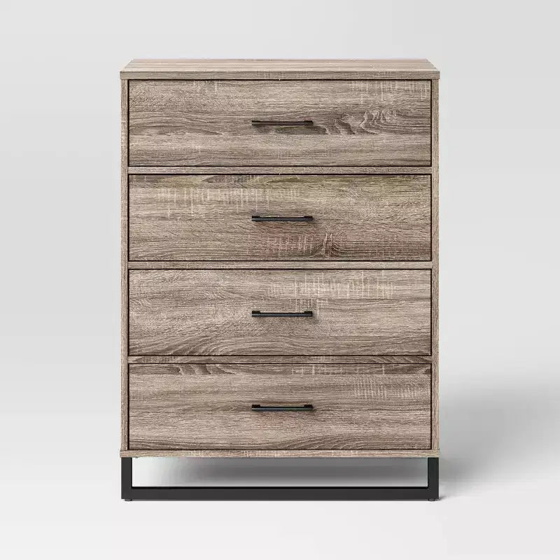 Commode à 4 tiroirs en matériaux mixtes - Room Essentials