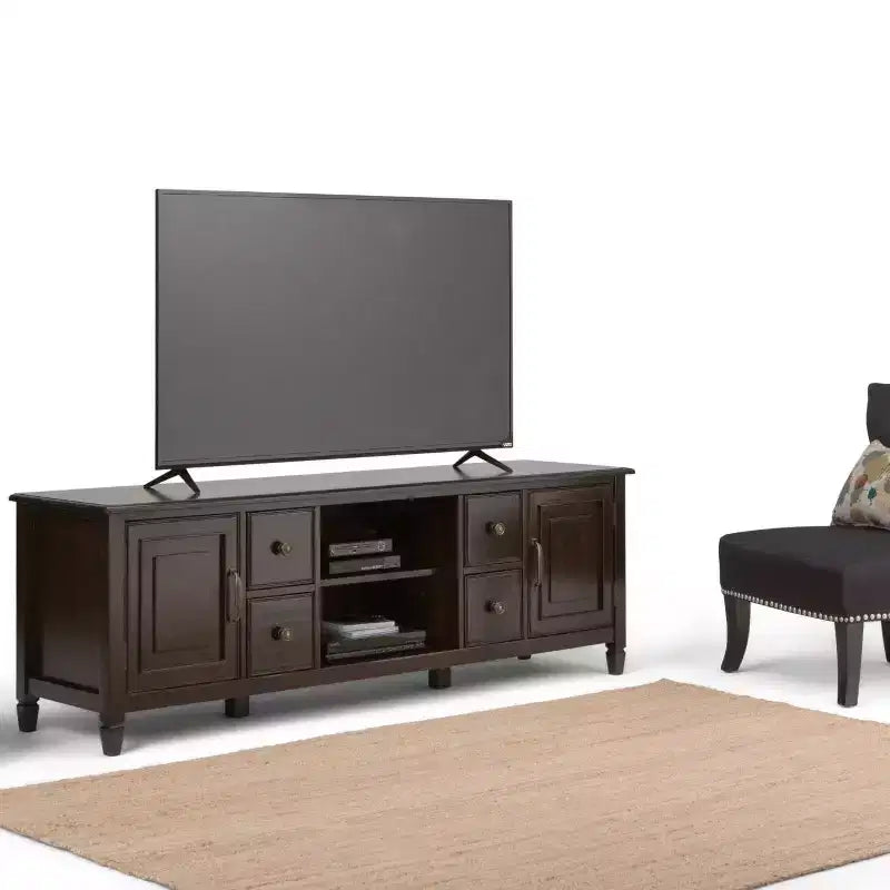 Meuble TV large WyndenHall 72 Hampshire pour téléviseurs jusqu'à 80