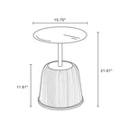 Manhattan Comfort Lot de 2 tables d'appoint Anderson en similicuir avec plateau doré