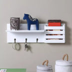 Étagère murale de 45,7 cm avec rangement et crochets de suspension - Danya B.