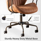 Chaise de Bureau Ergonomique en Tissu Suédé OVIOS avec Support Lombaire