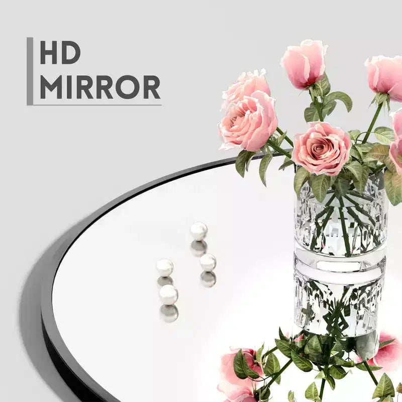Miroir Dovelina sur pied à cadre métallique cintré, miroir autoportant, miroir de chambre moderne, miroir mural