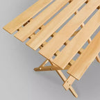 Lot de 2 tables d'appoint pliantes portables en bois massif - Flora Home