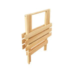 Lot de 2 tables d'appoint pliantes portables en bois massif - Flora Home