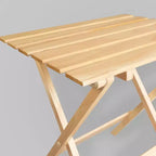 Lot de 2 tables d'appoint pliantes portables en bois massif - Flora Home