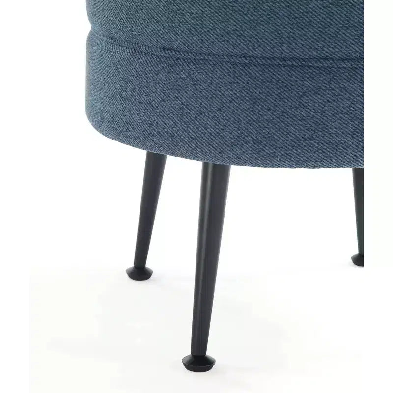 Manhattan Comfort Lot de 2 poufs tapissés en mélange de polyester tissé Bailey
