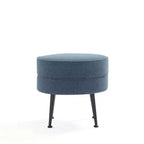 Manhattan Comfort Lot de 2 poufs tapissés en mélange de polyester tissé Bailey