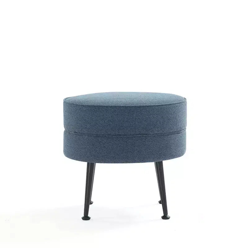 Manhattan Comfort Lot de 2 poufs tapissés en mélange de polyester tissé Bailey
