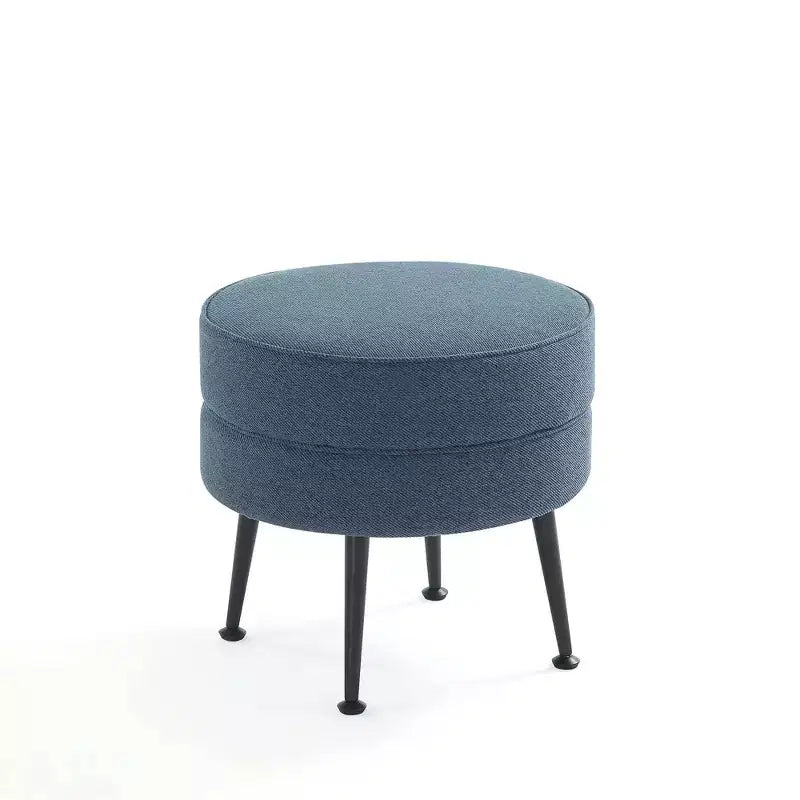 Manhattan Comfort Lot de 2 poufs tapissés en mélange de polyester tissé Bailey